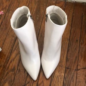 White Just fab booties